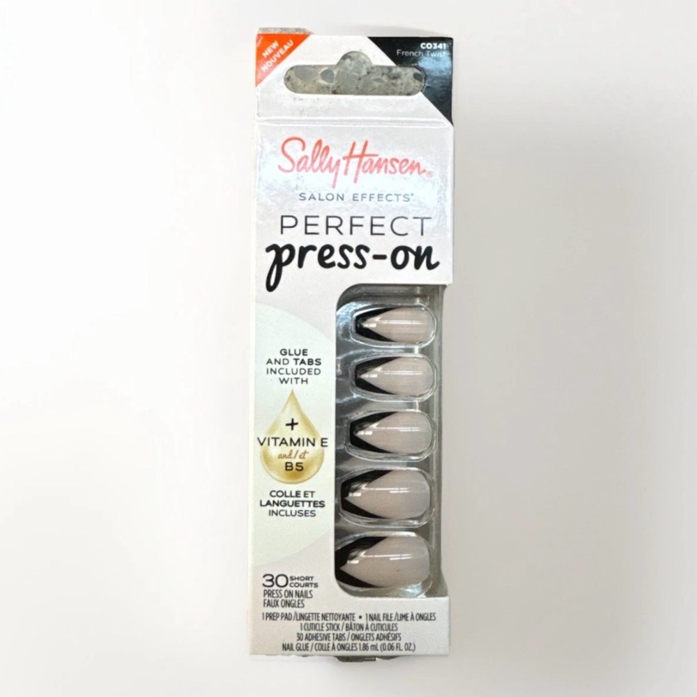 Sally Hansen Salon Effects Perfect Press-On Nails - French Twist - 30 ct- NIB